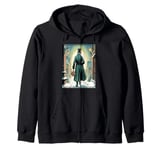 Ebeneezer Scrooge Character from A Christmas Carol Zip Hoodie