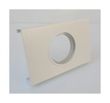 Dalle métal blanche 130x85x20mm support spot fixe pour plafond résille lampe GU10 230V ou G5.3 12V (non incl) CARLD CUBISPOT