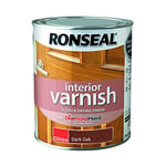 Ronseal Interior Varnish Dark Oak Gloss 750ml