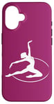 Coque pour iPhone 16 Gymnaste rythmique dans un cerceau pour fan de gymnastique rythmique