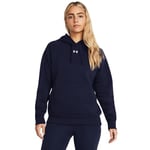 Under Armour Women's UA Rival Fleece Hoodie Shirt Midnight Navy