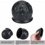 KZQ - Lot de 4 cache boule attelage en caoutchouc - Capuchons de protection pour boule d'attelage - Noir - Pour voitures, camions, véhicules