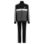 adidas Unisex Kids Essentials 3-Stripes Tiberio Track Suit, Black/Grey Five/Grey One/White, 7-8 Years