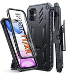 FNTCASE Coque de téléphone pour iPhone 11 : Coque pour iPhone XR avec béquille et étui, Coque de Protection Antichoc de qualité Militaire, Double Couche, Protection complète, Robuste, Mate texturée,