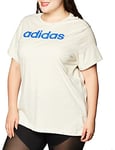 adidas Women's Essential Linear L Inc T-Shirt, Orbgry/Royblu, 4X