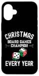 Coque pour iPhone 16 Plus Champion des jeux de société de Noël chaque année