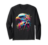 Dripping Paint Art Bald Eagle Bald Eagles Long Sleeve T-Shirt