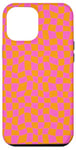 Coque pour iPhone 12 Pro Max Grand damier classique à carreaux orange et rose