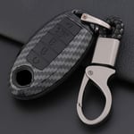 JHSOP Carbon ABS Car Remote Key Case Cover, For Nissan Altima Maxima Murano Sentra Versa Titan Leaf Juke Quest Elgrand NV200 Note Tiida