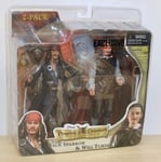 NECA: Pirates of the Caribbean - Capt. Jack Sparrow & Will Turner action figures