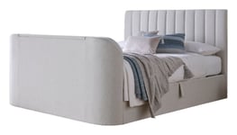 Smart TV Bed Sheldon Superking Ottoman Frame- Natural