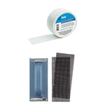 Knauf EASY-TAPE Bande d'étanchéité - bande d'armature autocollante pour jointoyer les plaques de plâtre cartonné ou les plaques de plâtre fibré, y compris ponceuse manuelle pour Rigips