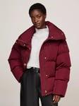 Tommy Hilfiger Gold Button Down Padded Jacket, Deep Rouge