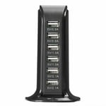 30W Multi 6 Port iPhone USB Charger 6A Rapid Charging Station Desktop Travel Hub