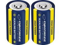 Esperanza Ezb106 Esperanza Alkaliska Batterier Lr20 D 2St Blister