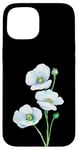 iPhone 15 White Poppy Symbol of Peace for Gardeners Botanists Flowers Case