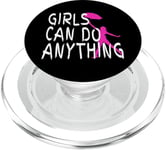 Girls Can Do Anything Pouvoir des Femmes Liberté PopSockets PopGrip pour MagSafe