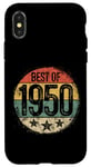 Coque pour iPhone X/XS Best Of 1950 Cadeau d'anniversaire 75e anniversaire pour homme femme 75 ans