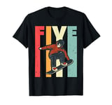 Snowboarder FIVE Snowboarding Children 5 Years Birthday T-Shirt