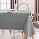 Softalker Nappe rectangulaire 240x140 Grise,210GSM Polyester Texture Lin,imperméable,Anti Taches,pour décoration extérieure,Jardin,fête,Anniversaire,Noël,Automne,Hiver,Camping Table,Pique Nique