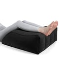 BLABOK Coussin Jambes Surélevé, Oreiller pour Jambe Gonflable, Confort Coussins Relève-Jambes Dormir, Améliorer Circulation Sanguine et Qualité du Sommeil, Réduire Gonflement(Noir)