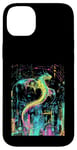 Coque pour iPhone 14 Plus Cyberpunk Dragon Design Fantasy Art et Sci-Fi Fans Unique