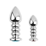 Bejewelled Metal Knobler Butt Plug (2 Set)