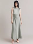 Ghost Aurelie Tie Back Satin Midiaxi Dress