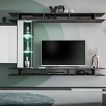 Ensemble Meuble TV "Game" 250cm Noyer & Blanc