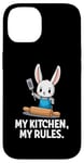 Coque pour iPhone 14 Rabbit Chef My Kitchen My Rules Cooking Lovers