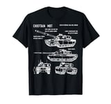 Chieftain British Tank Recognition Blueprint T-Shirt