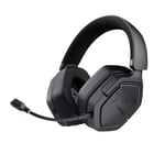 Trust GXT 1493 Ravox Wireless Gaming Headset Bluetooth + 2.4 GHz for PS5 PS4 Switch PC Xbox Mobile, 50mm Drivers, 70hr Battery, Low Latency Over Ear Wireless Headphones with Microphone, Black