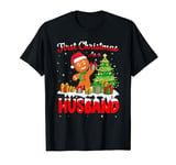 First Christmas As Husband Gingerbread Christmas Family Pjs T-Shirt