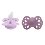 BIBS® Napp Infinity anatomisk sugdel 0-6 månader Violet Sky/Mauve 2 st.