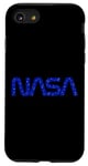 Coque pour iPhone SE (2020) / 7 / 8 Logo de la NASA Worm Space Galaxy Stars Science Retro Graphic