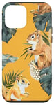 Coque pour iPhone 12 mini Jaune Bohemian Tropical Squirrels Just Wanna Have Fun Phone