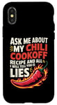 Coque pour iPhone X/XS Demandez-moi sur ma recette de cuisson au chili et tout ce que je vais vous dire