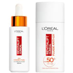 L’Oréal Paris - Coffret Routine Visage Anti-Âge à la Vitamine C - Sérum 12% Vitamine C Pure & Fluide Solaire Anti-UV FPS 50+ - Anti Rides - Revitalift Clinical