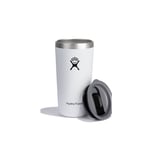 Hydro Flask - All Around Tumbler 355 ml (12 oz) with Closable Spill Proof Press-in Lid - Stainless Steel Double Wall Vacuum Insulated - BPA-Free - White