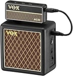 Vox Amplug2 -mini -kaapin, kaiutinlaatikon Vox Amplug2 -kuulokevahvistin, vahvistin kaiutin sähkökitaralle ja bassolle, musta