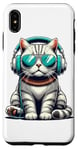 Coque pour iPhone XS Max Headphones Sunglasses British Shorthair Cat