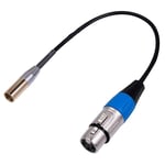 Rexlis 1ft Mini Xlr Hane till Xlr Hona Adapterkabel, 3-stifts Mini Xlr till Xlr Videokabel, för Bmpcc