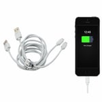 FX iPhone USB Data Cable - 1m - White- Twin Pack