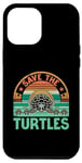Coque pour iPhone 12 Pro Max Save The Turtles, animal marin et amoureux des tortues de mer