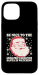 iPhone 15 Nurse Christmas Tee Be Nice To The Geriatric Care Giver Case