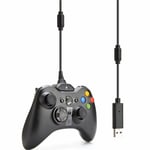 Manette De Jeu Avec Double Câble Usb Anti-Interférence Magnétique De 1.8m, Joystick, Chargeur D'alimentation Pour Manette Xbox 360