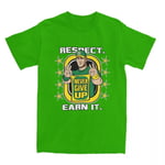 Herr T-shirt dam John-cena Wwe John Scene Vinn dagen Rolig bomullströja Kortärmad T-shirt Crewneck Kläder Grafiskt printed grönt green S