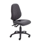 Office Hippo Desk Chair, Ergonomic Home & Office Chair With Adjustable Seat, Back & Lumbar Pump For Comfort & Support, Computer Chair With Curved Back For Daily Use - Charcoal