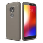 Carbon Flex Motorola Moto E5 Play skal - Silver/Grå