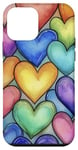 Coque pour iPhone 12 mini Cœurs colorés pour la Saint-Valentin